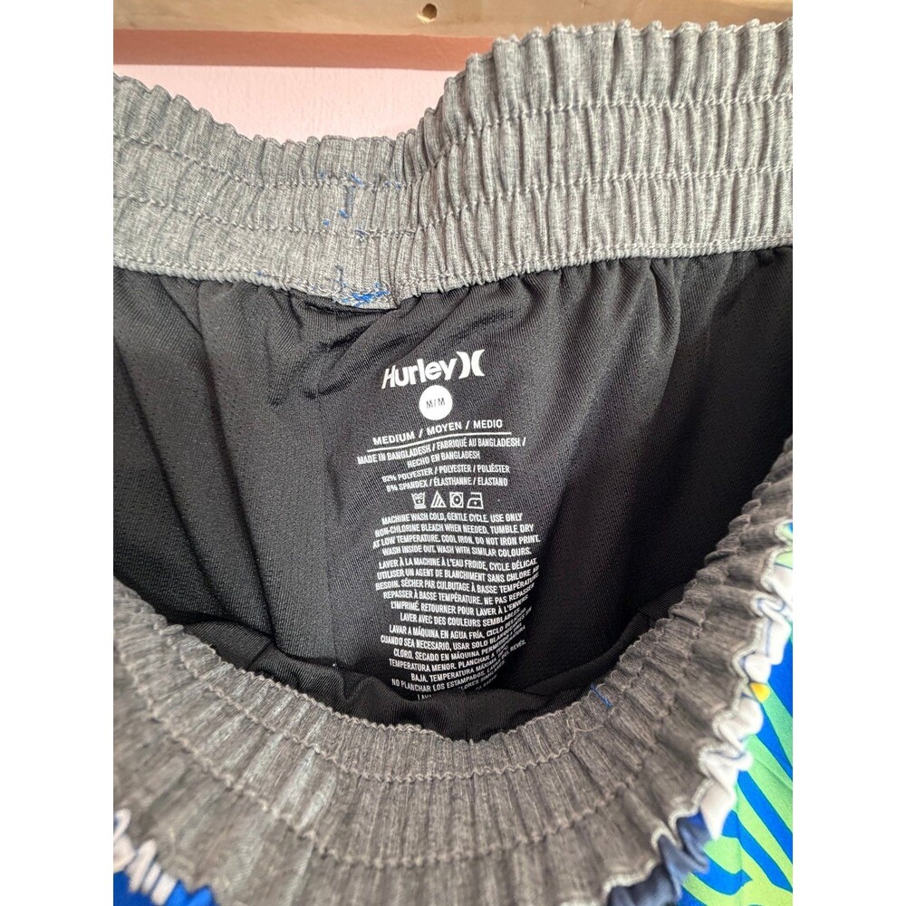 Hurley Men's Medium Volley Swim Trunks Blue Toucan Tropical - Worn Once! - Picture 5 of 6